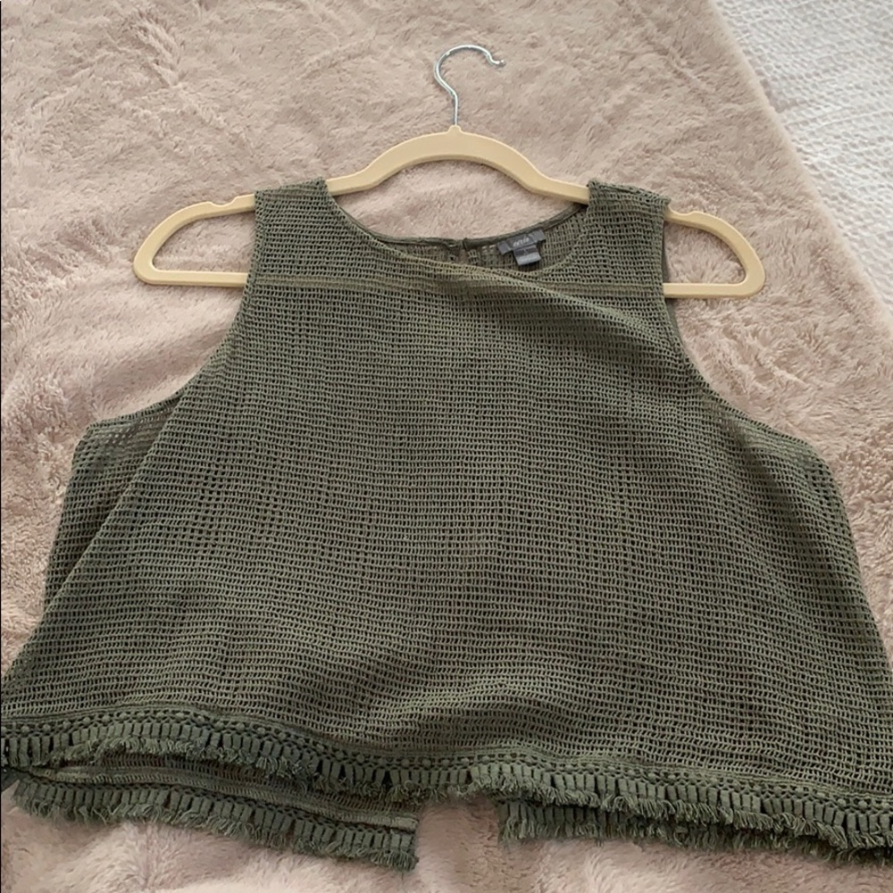 Green crop top